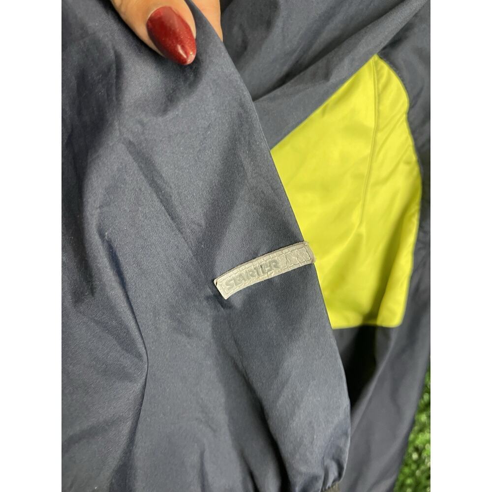 Vintage Starter Windbreaker Jacket Blue and Green Men Size XL 90s Urban - Picture 9 of 11